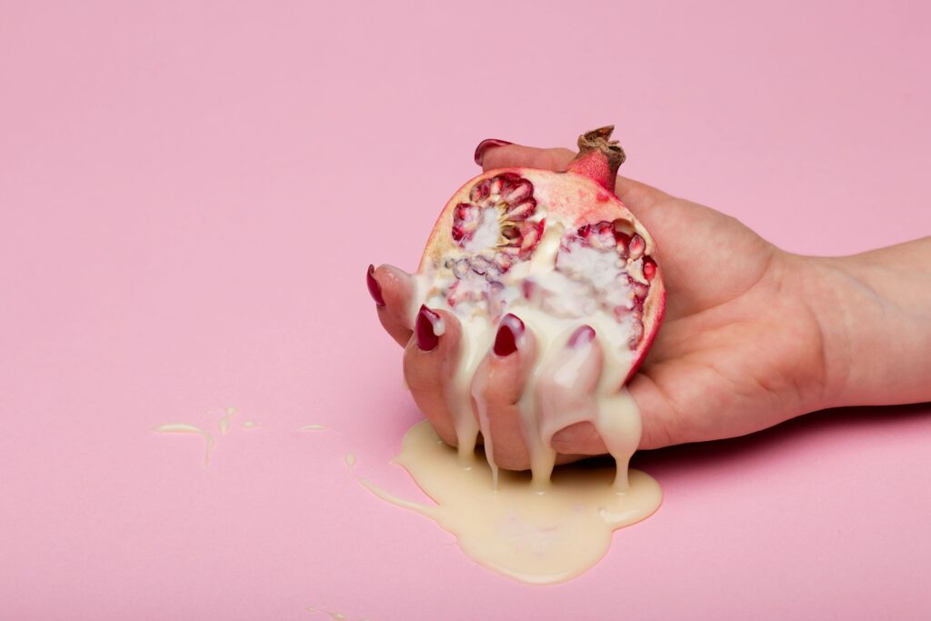 Fruit représentant une femme fontaine et l'éjaculation féminine