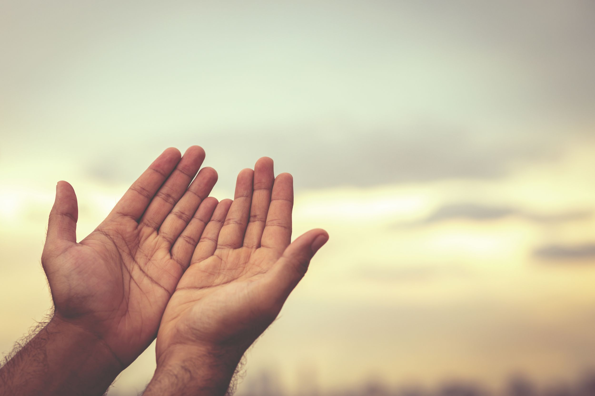 Mains pour la prière dans la religion Islam